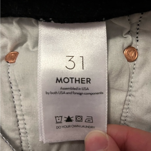 Mother Straight Leg Black Jeans With Paint Splatter Design - Picture 3 of 4